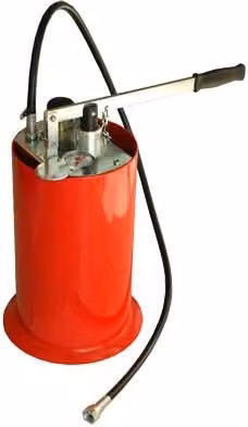 Pompa per prova impianti verticale Hywerk da 60 Bar, colore rosso