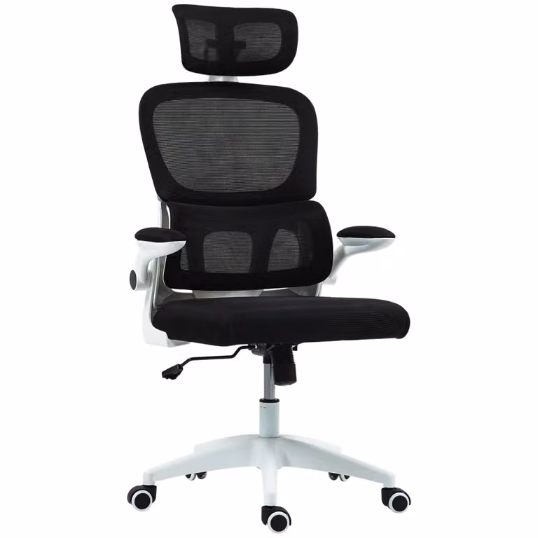 Sedia da Ufficio Ergonomica Xylo Girevole con Poggiatesta Regolabile e Braccioli, Nero