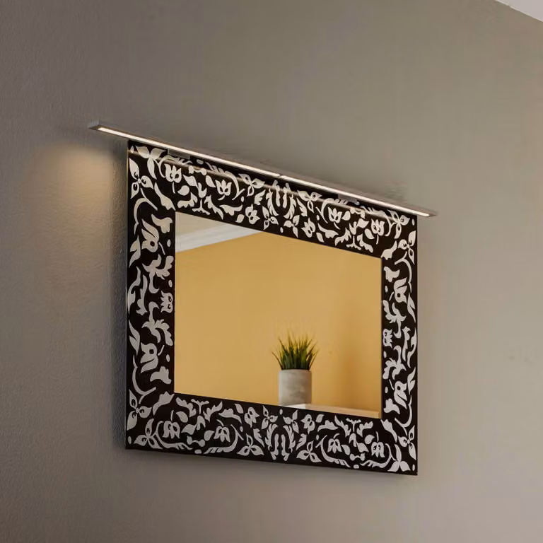 Applique da parete Espelho MCJ, Alluminio / Grigio / Zincato, Bagno, Metallo, Moderno, Applique
