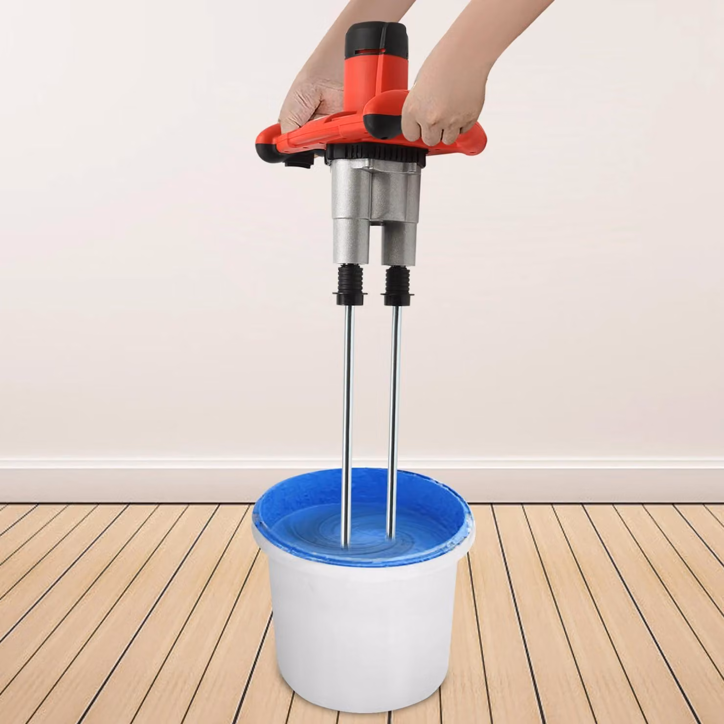 miscelatore manuale da 2800 W per vernici e malte, con cavo, a 2 velocità, 6 velocità, 110 V, rosso