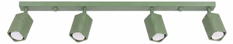 Plafoniera RAYO 4L verde salvia 4xGU10 10W alluminio 16,5x6x81cm Sollux Lighting