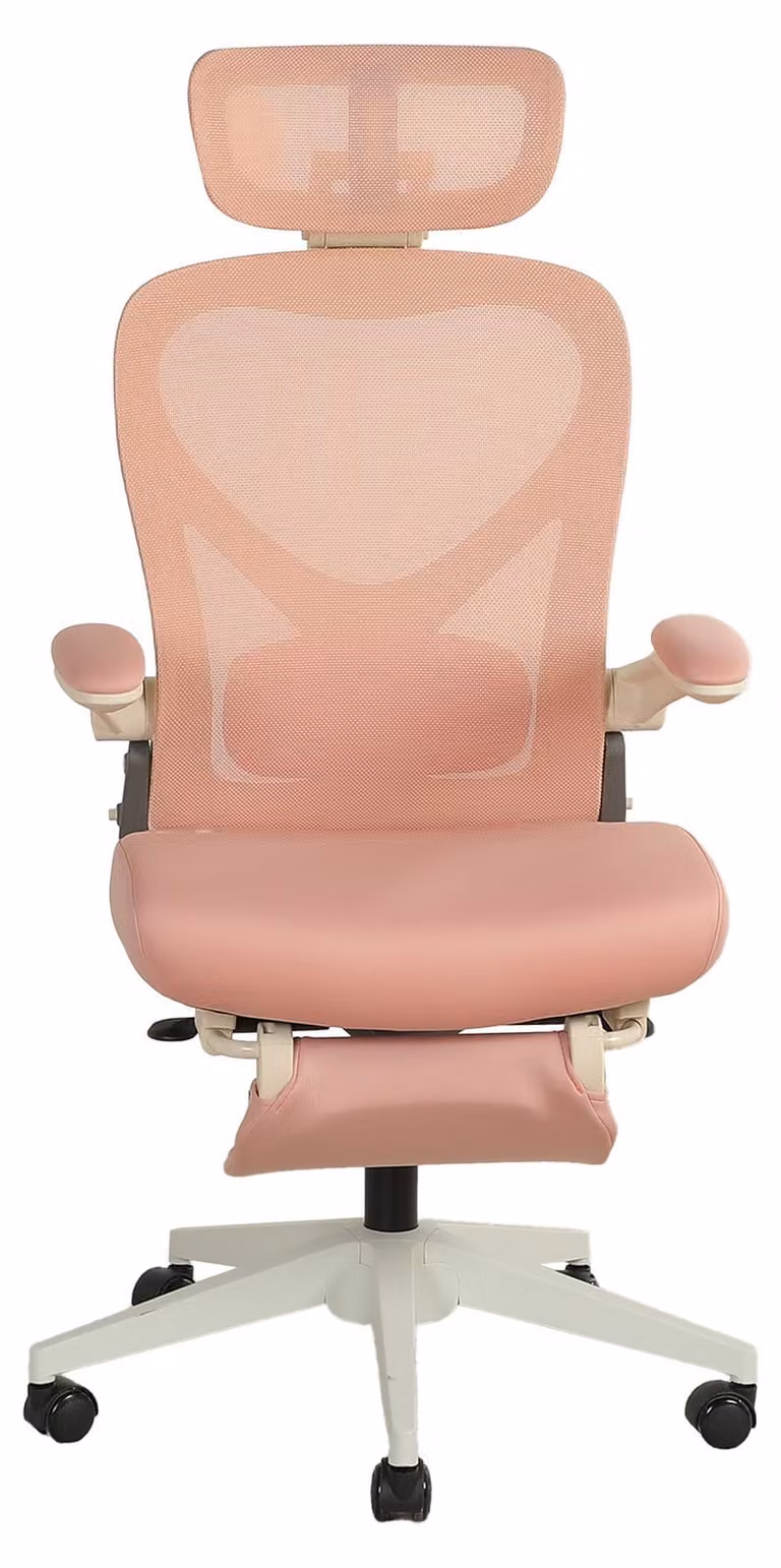 Sedia da ufficio ergonomica pieghevole, salvaspazio, con supporto lombare, cuscini in schiuma, braccioli pieghevoli, poggiatesta 3D e poggiapiedi. L3