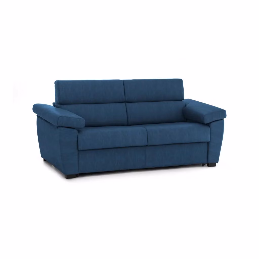 Salorno Divano Letto 2 Posti Made in Italy con Rivestimento Sfoderabile Blu L: 185 cm, P: 95 cm – 2