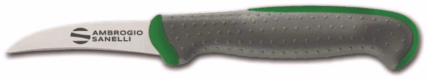 Coltello verdura, lama cm 7, colore verde, linea Tecna