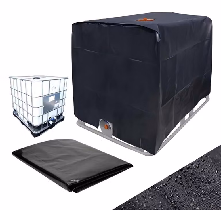 Copertura per serbatoio IBC da 1000 litri, con protezione UV, realizzata in tessuto Oxford 210D, dimensioni 120x100x116 cm