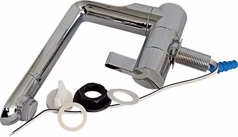 Rubinetto acqua fredda Arona camper caravan campeggio + interruttore cromo
