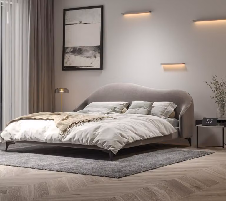 Italienische Schlafzimmer Möbel Polster Doppel Bett Luxus Design Betten Ehe