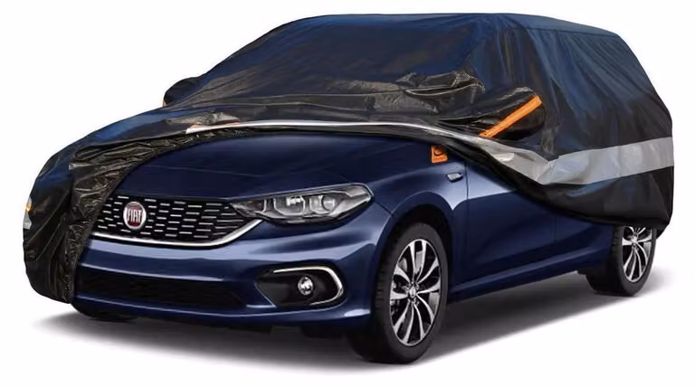 Copertura per auto, 10 strati, impermeabile e traspirante, per Fiat Tipo (2016-2023), colore nero