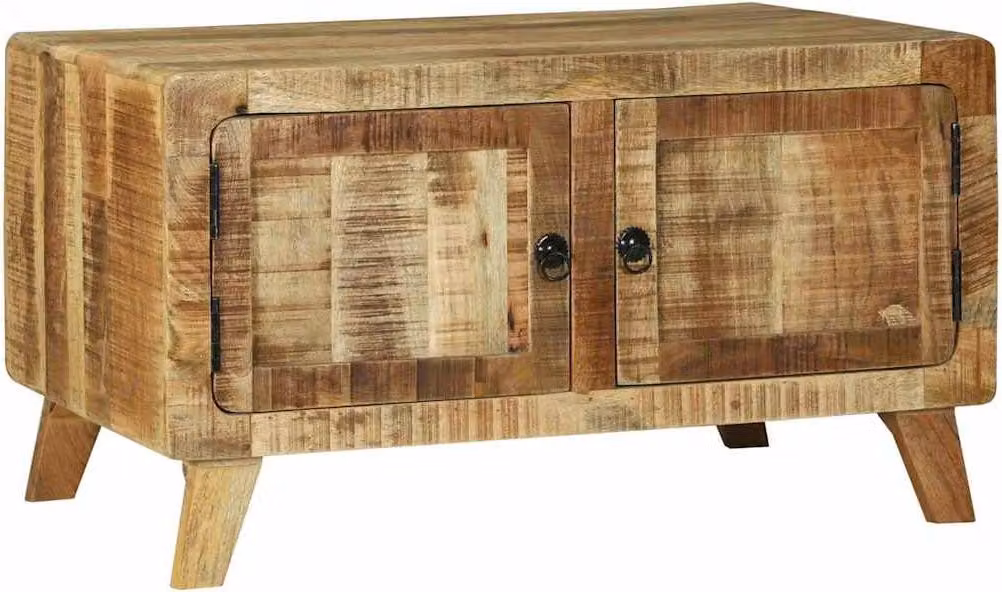 Maison Exclusive - Tavolino da caffè marrone, 80 x 54 x 45 cm, in legno massello di mango