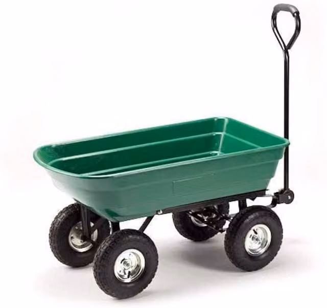 Carrello da giardino con vasca ribaltabile Garden Friend verde in metallo e plastica – 1