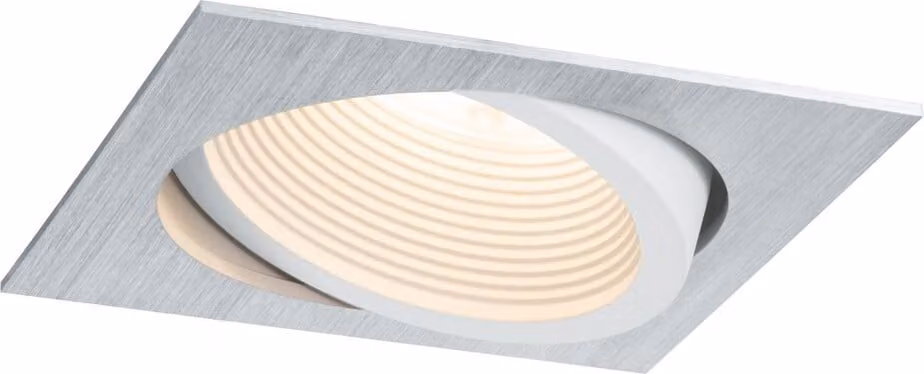 998.80 Paulmann Premium EBL Helia quadrata, LED a incasso, 2700K, 13W, 1,4A, 115x115 mm, alluminio bianco opaco, alluminio acrilico