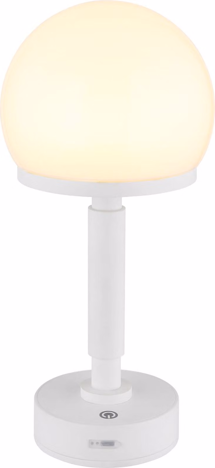 Lampada da tavolo cordless con batteria ricaricabile Touch Dimmer Lampada da tavolo dimmerabile Bianco 21034W