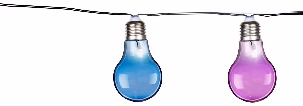 Grundig Luci solari da fata Illuminazione da giardino a LED colorati - 4,7 metri - Luci solari da fata per esterni resistenti alle intemperie
