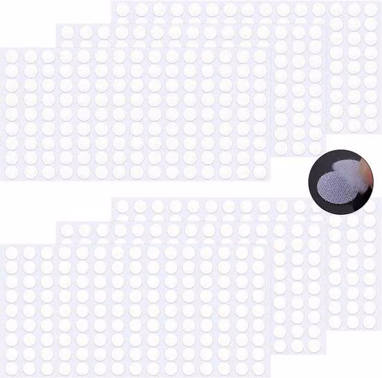 Puntini autoadesivi in velcro da 10 mm, 1080 pezzi, per scuola e ufficio