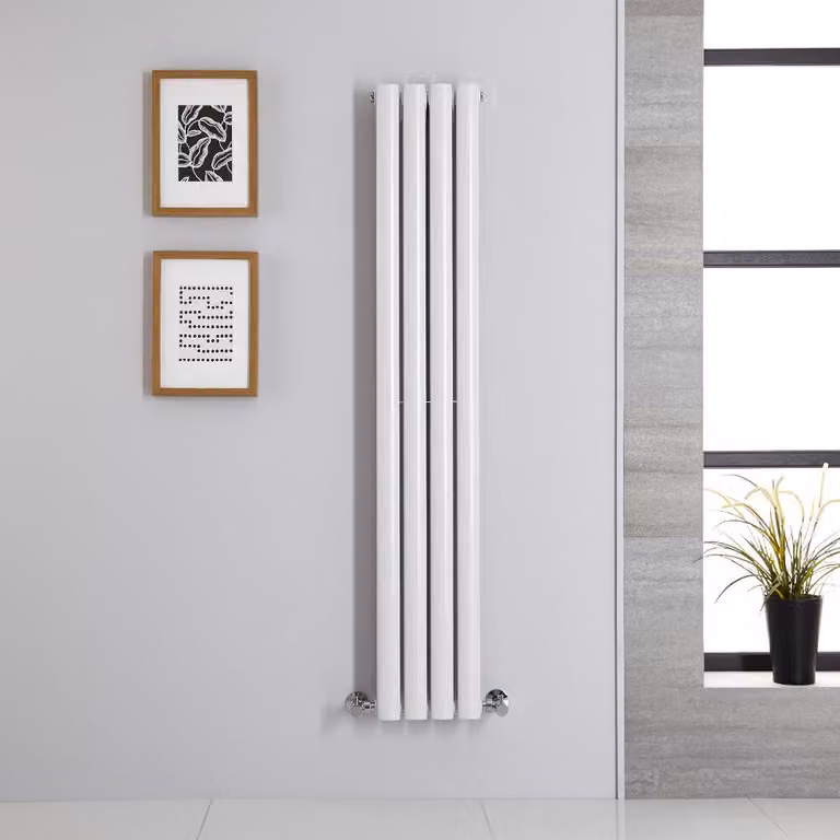 Radiatore Doppio di Design Verticale Bianco - 1400 x 236mm - 550W - Revive