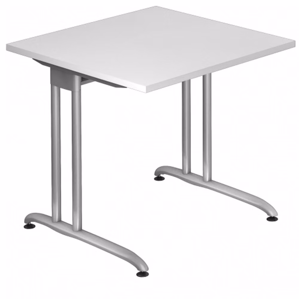 HAMMERBACHER BS08 Schreibtisch weiß quadratisch