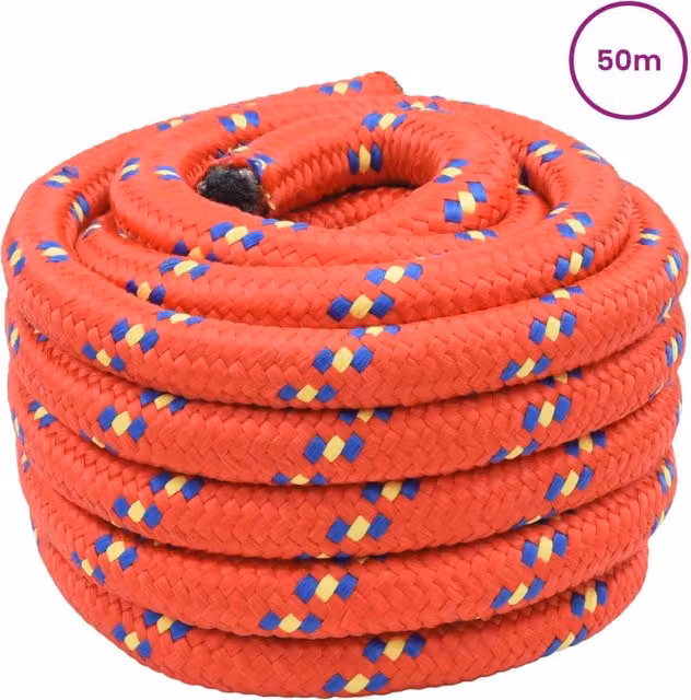 Fune da barca in plastica rossa DESIGN IN, lunghezza 50 m, diametro 30 mm