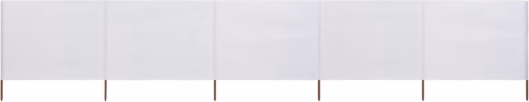 The Living Store 5 pezzi di tessuto frangivento 600 x 120 cm bianco sabbia