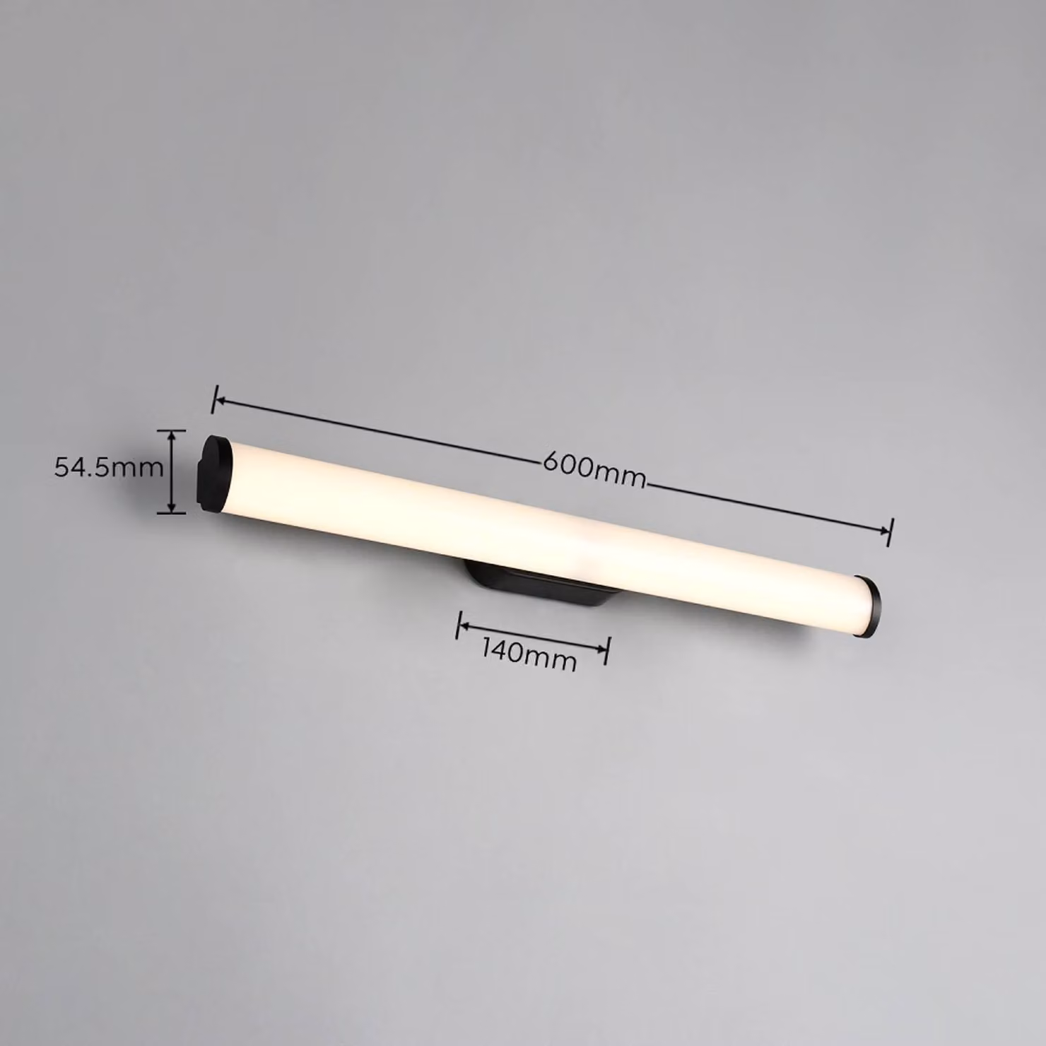 Trio Lighting Applique da parete Ernesto, Nero, Bagno, Metallo, Moderno, Applique