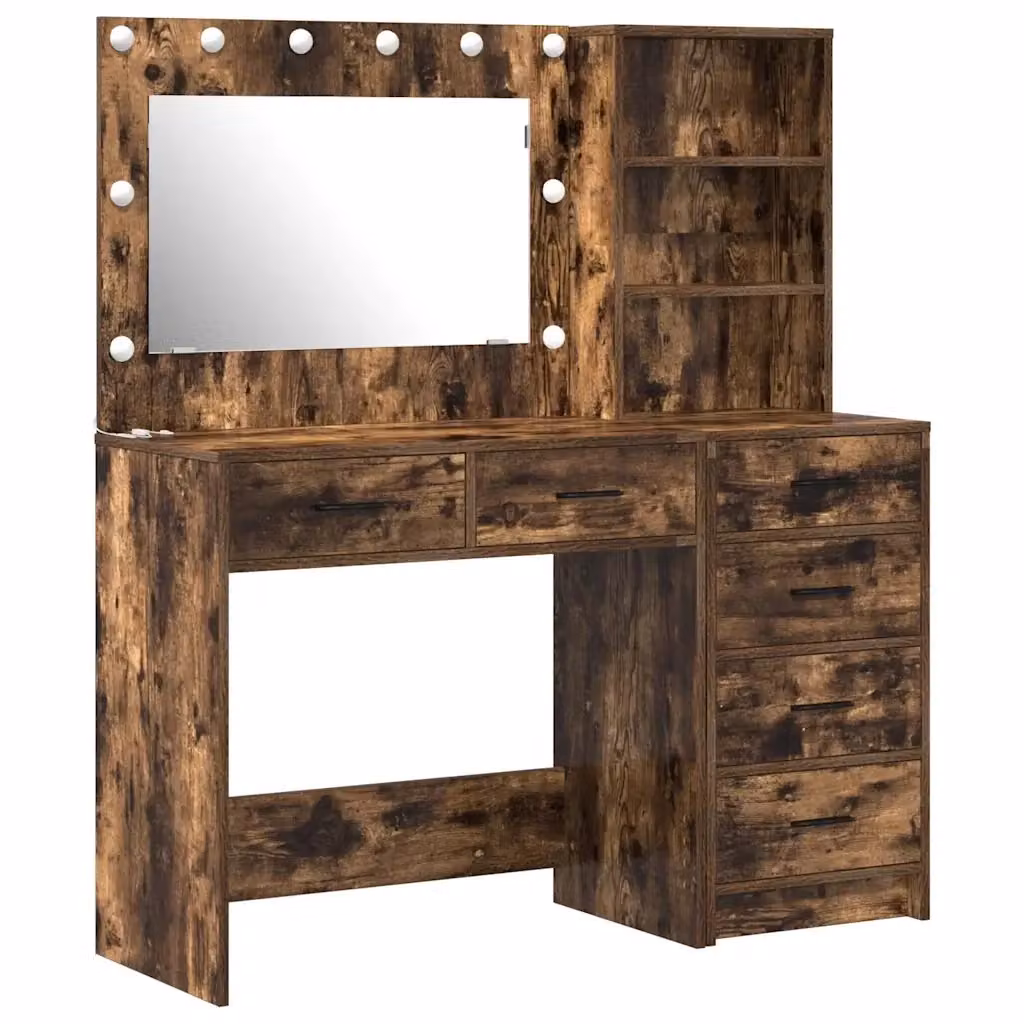 Set di 2 Tavoli da Trucco Moderni vidaXL Marrone L: 78.5 cm, P: 41 cm, H: 135 cm – 2