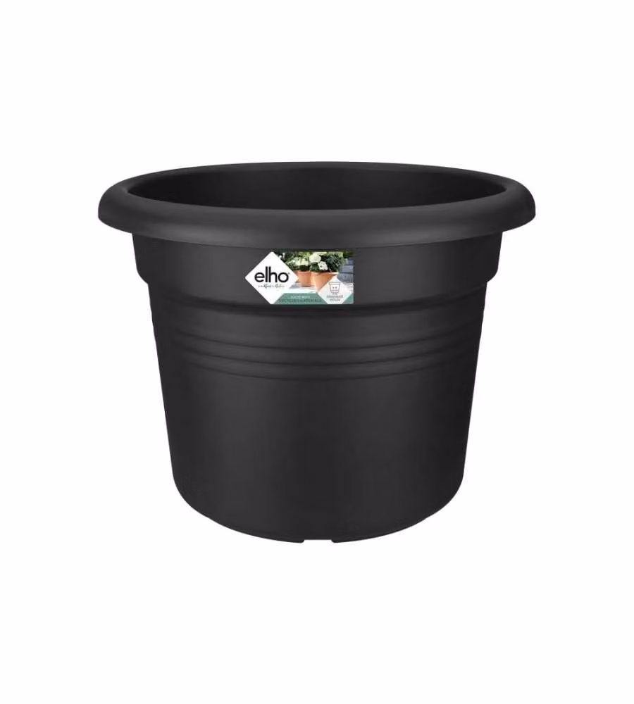 Vaso Rotondo Nero Diametro 35 cm - Design Moderno e Resistente