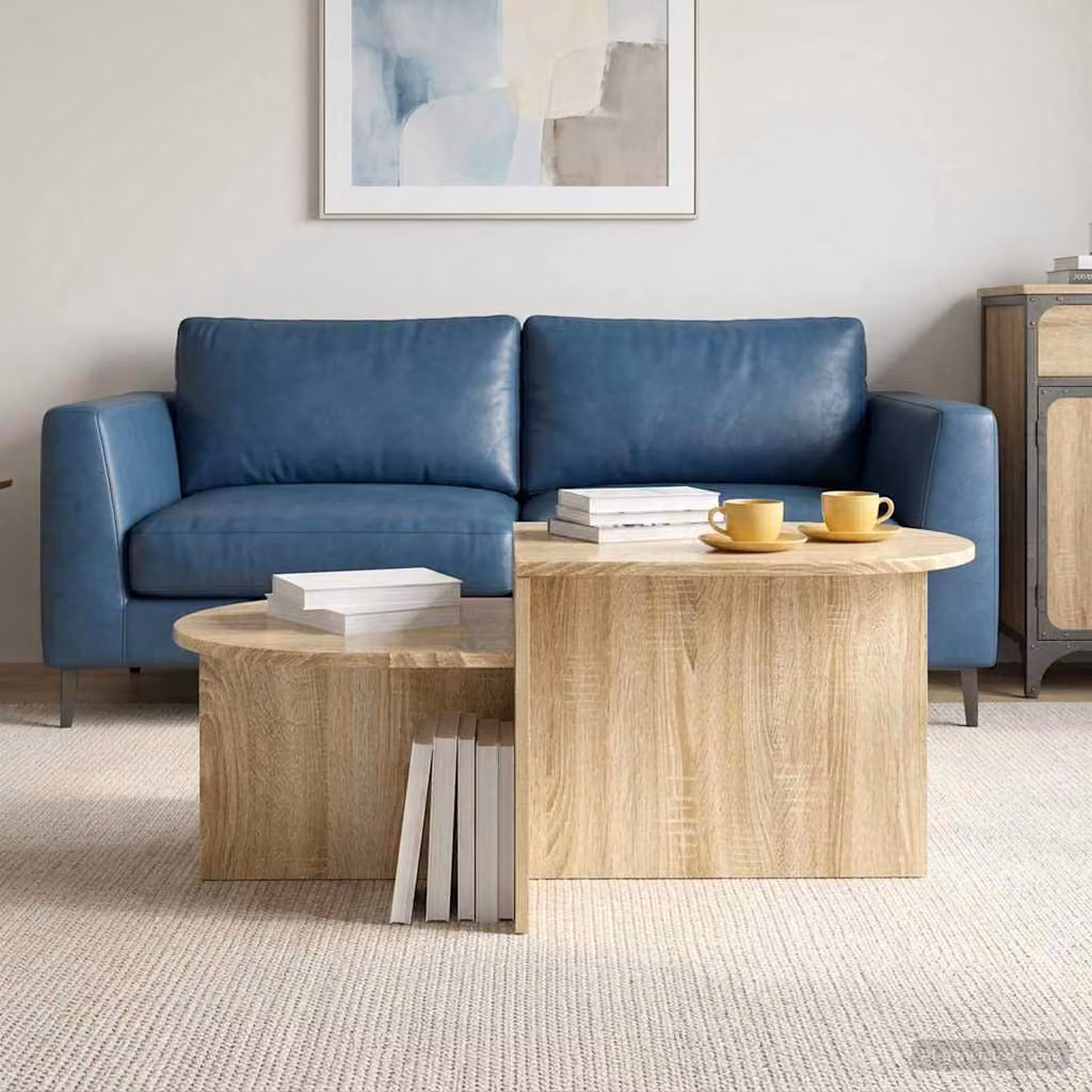 vidaXL Tavolino da salotto moderno in legno color rovere, L: 100 cm, P: 50 cm, H: 40 cm