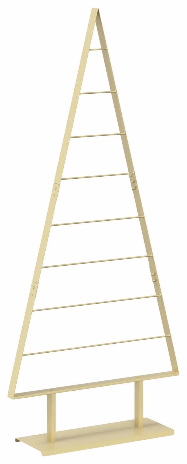 Albero di Natale decorativo in metallo - 180 cm, colore oro - Materiale: acciaio - Adatto per interni ed esterni riparati