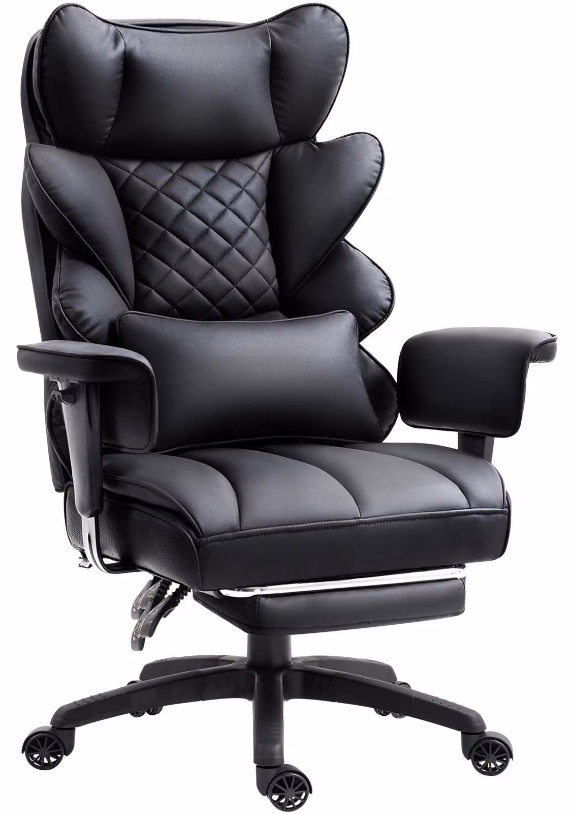Sedia da ufficio ergonomica - Sedia da gaming - Molle insacchettate - Supporto lombare - Nera