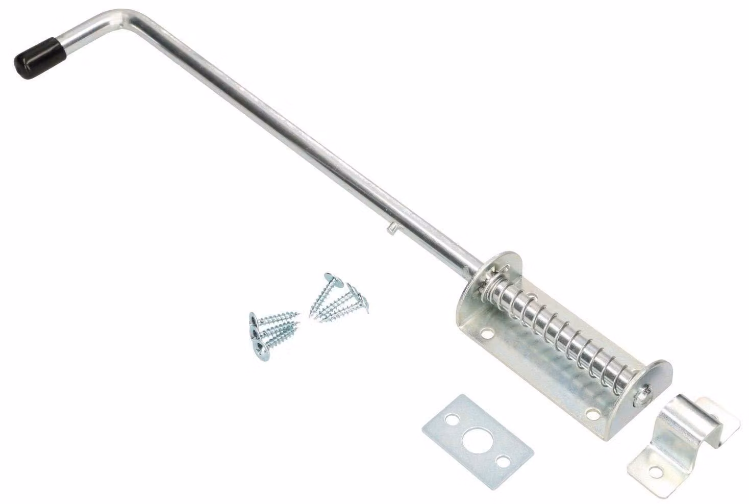 KOTARBAU® Barra di rinforzo federata, barra di bloccaggio, barra di sicurezza per porte, lunghezza 400 mm, colore argento, zincata