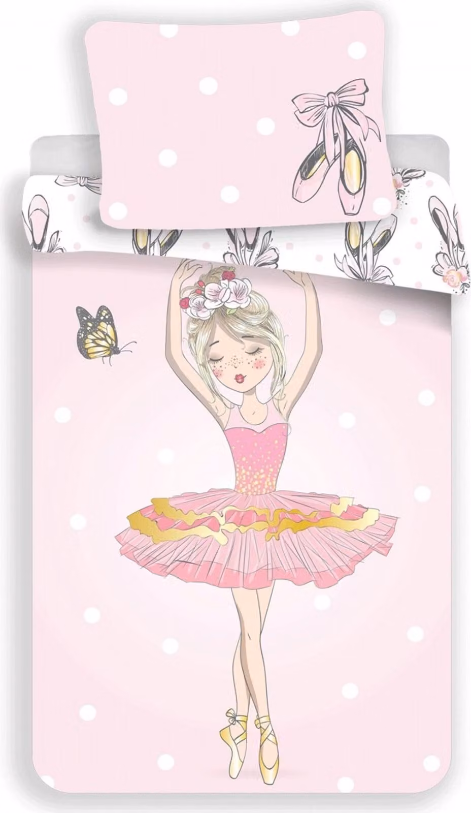 Biancheria da letto Ballerina per bambini - copripiumino 140x200 cm e federa 70x90 cm