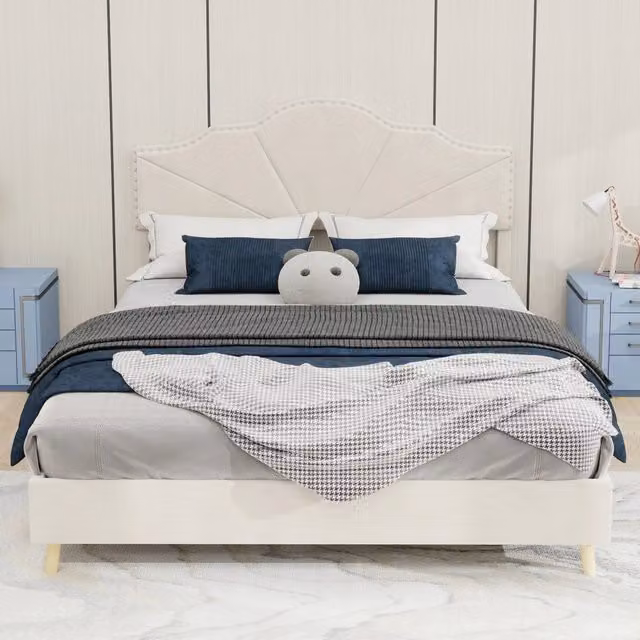 Letto singolo 140x200 - Xylo - Beige minimalista