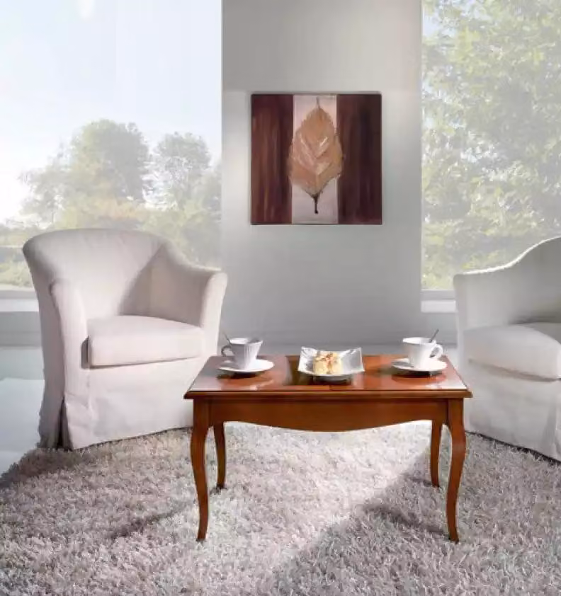 Klassischer Tisch Couchtisch Beistelltisch Design Wohnzimmer Holz Tische