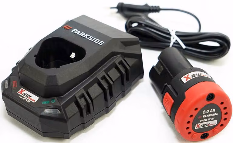 Set di batterie da 12 V, 2 Ah, con caricabatterie, tecnologia agli ioni di litio, con bilanciamento delle celle