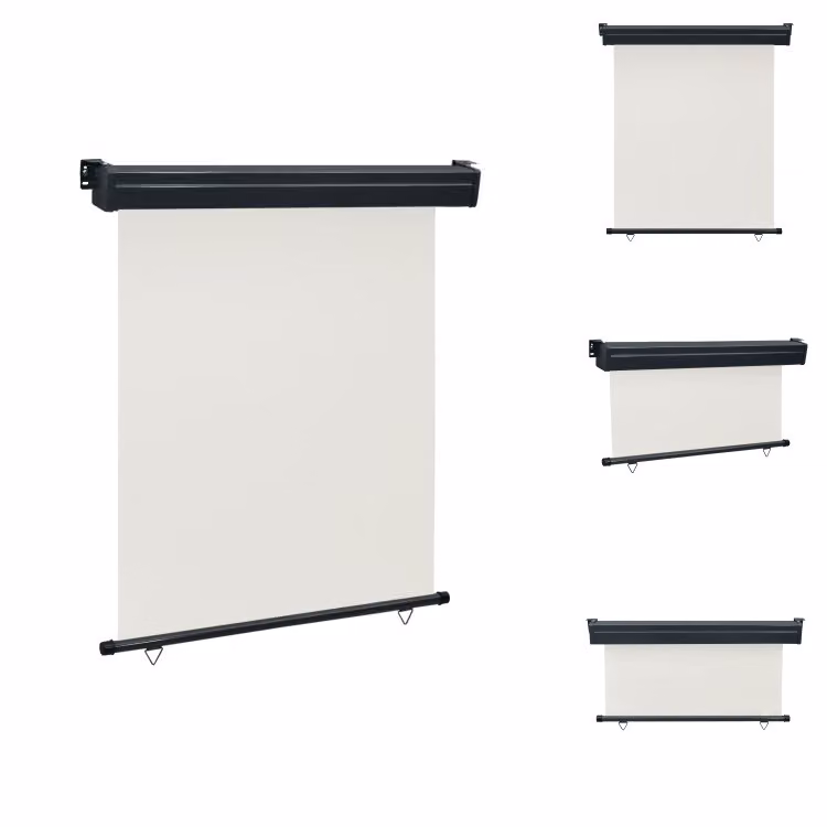 vidaXL Tenda laterale per balcone 140 × 250 cm crema - Ombrelloni e tende da sole