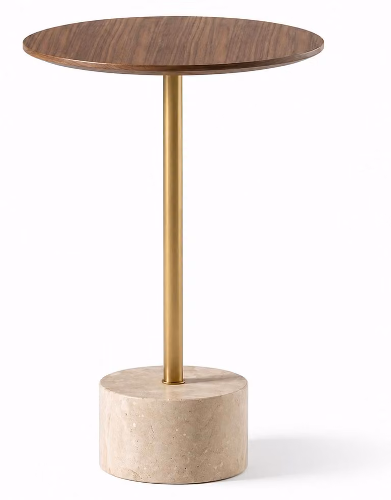 2 tavolini laterali, stile moderno, colore oro, nuovi, ideali per il soggiorno, forma rotonda, comodi