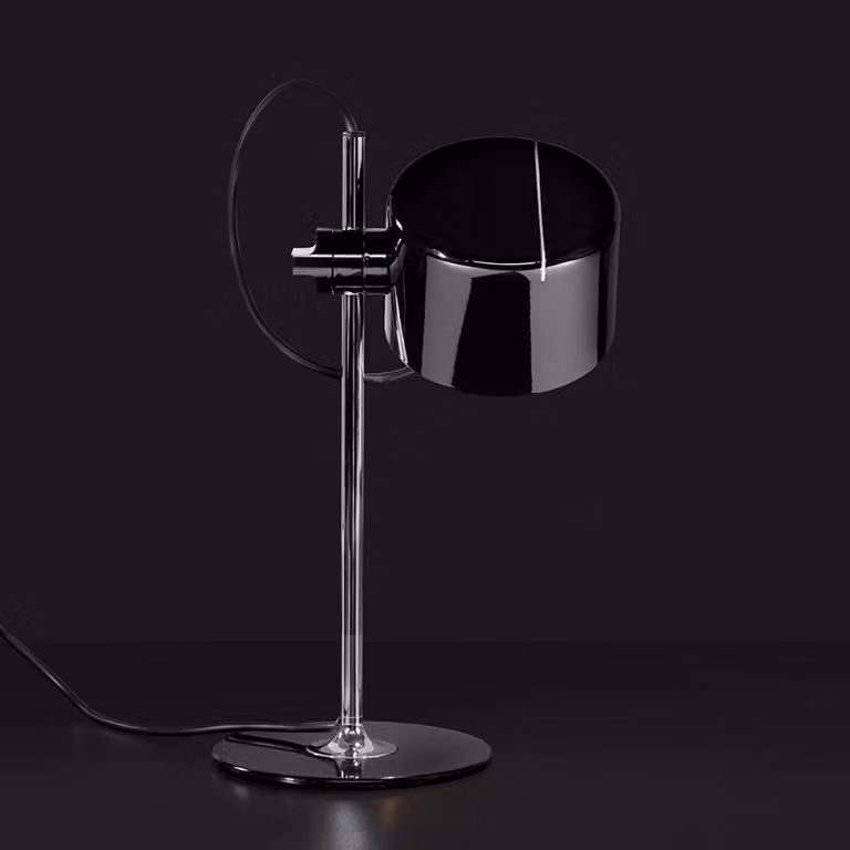 Oluce Lampada da scrivania Mini Coupè, Nero, Soggiorno / Sala da pranzo, Alluminio, Design, Lampada da tavolo