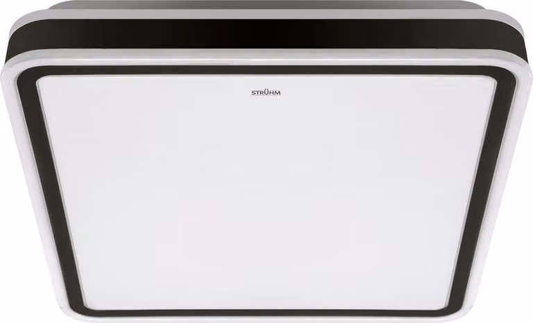 Plafond bagno moderno bianco e nero quadrato 33cm colore neutro LED 24W AURELIA Struhm