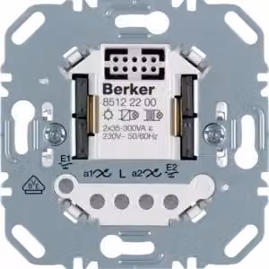 Inserto universale Berker per interruttori a 2 canali e 2 fili 85122200