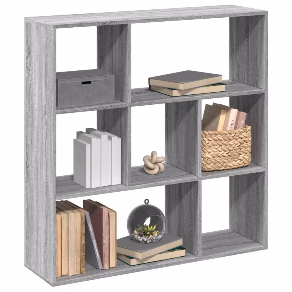 Libreria Divisorio moderna vidaXL in MDF Grigio, L 102 cm x P 29 cm x H 103,5 cm