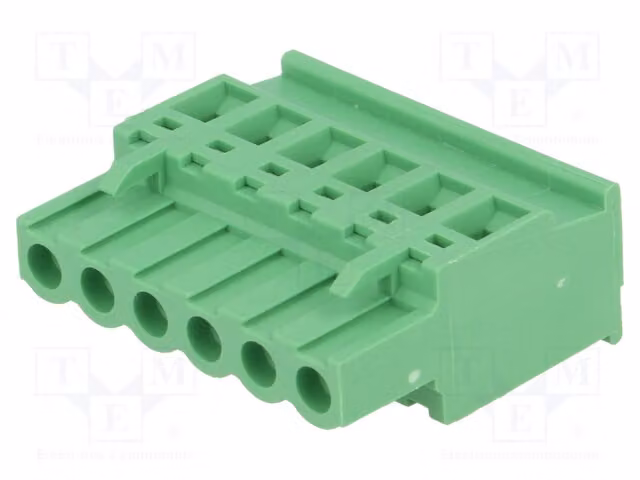 1 x Profilo di chiusura disattivabile, 6 vie, connettori angolati da 5 mm, sezione 2,5 mm², codice prodotto: 2EDGKA-5.0-06P-14-00