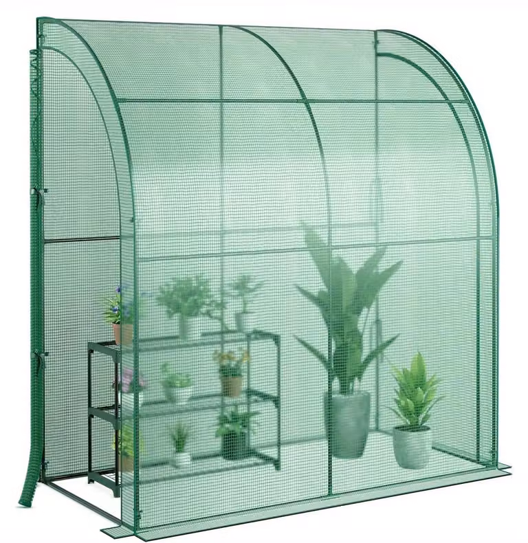 Mini serra da coltivazione - Serra da giardino - Serra - Serra da coltivazione - Vaso per piante - 198,5 x 98 x 215 cm - Include un sistema a 3 livelli per la coltivazione di fiori