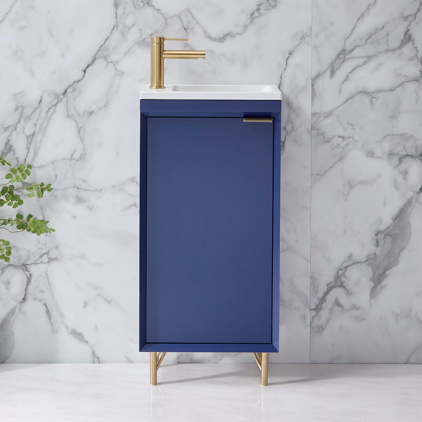 Mobile Bagno Antracite 400mm con Lavabo e Maniglia con Impugnatura a Dito Cromata - Edge
