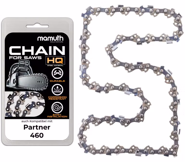 Catena per motosega, 40 cm, 1,5 mm, passo 0,325", 66 maglie, compatibile con Partner 460