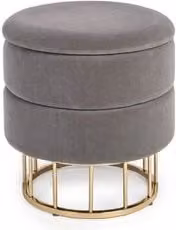 Pouf cilindrico PAVLINA Bizzotto in tessuto grigio