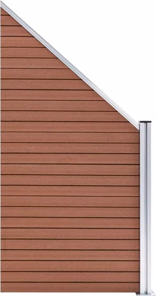 Elemento di recinzione in WPC 95x(105-180) cm Marrone