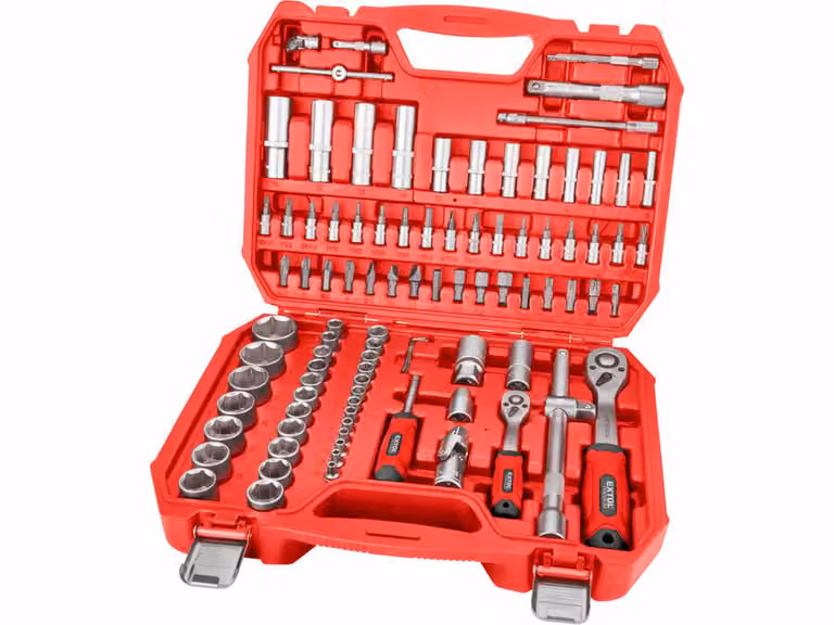 Set Extol Premium 8818337 da 94 pezzi, 1/4 e 1/2 CrV