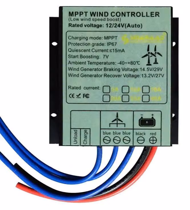 Turbina eolica verticale - Generatore eolico SH-3000W - 3000 W - 24 V - Solo regolatore MPPT - 3 pale - Velocità di avvio 1,5 m/s - Bianco