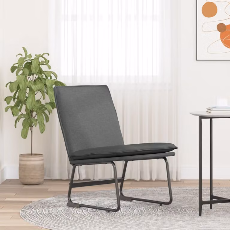 Maison Exclusive - Poltrona relax, colore grigio scuro, dimensioni 52x75x76 cm, rivestimento in tessuto