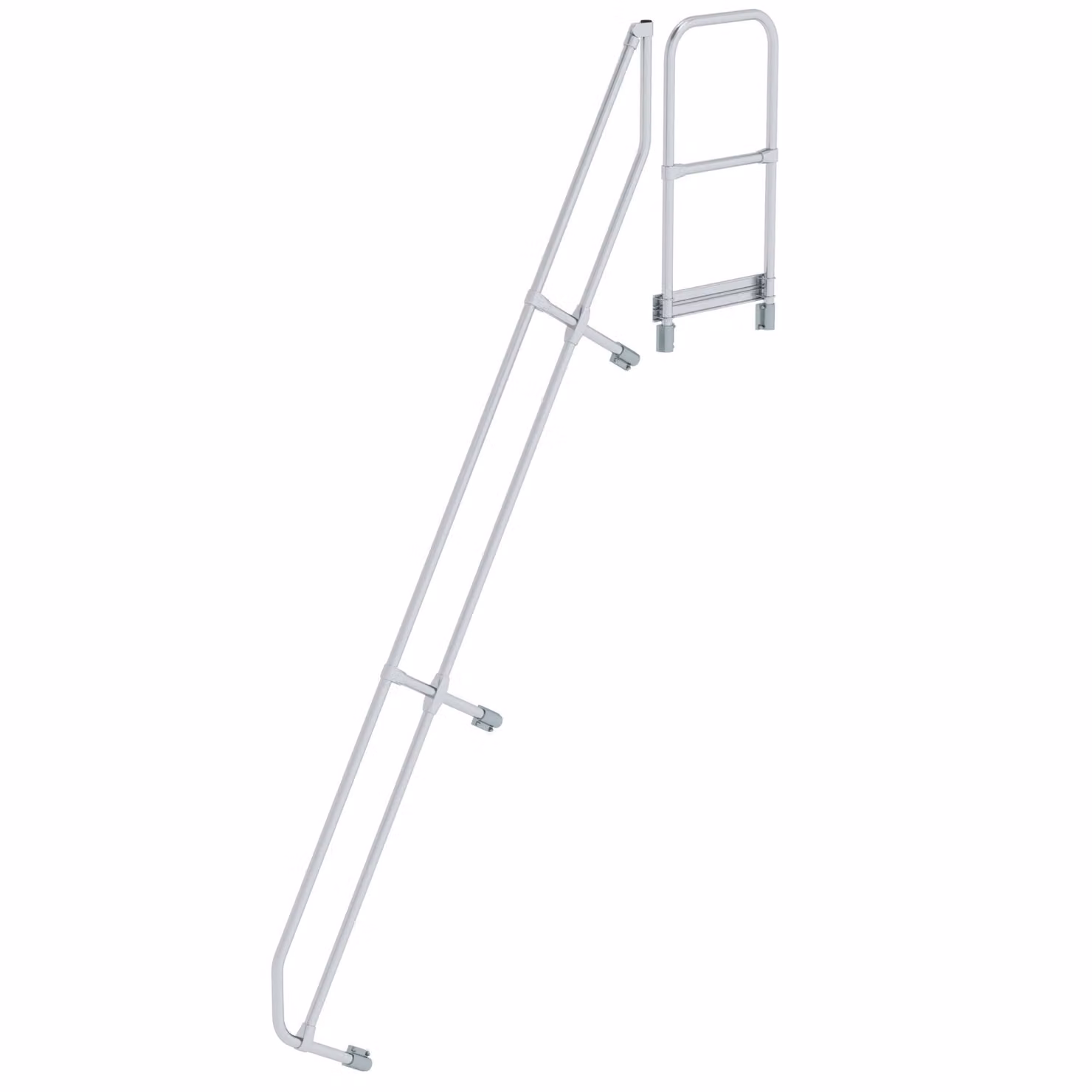 Scala con piattaforma 60° Secondo corrimano per 12 gradini Inclinazione 60°