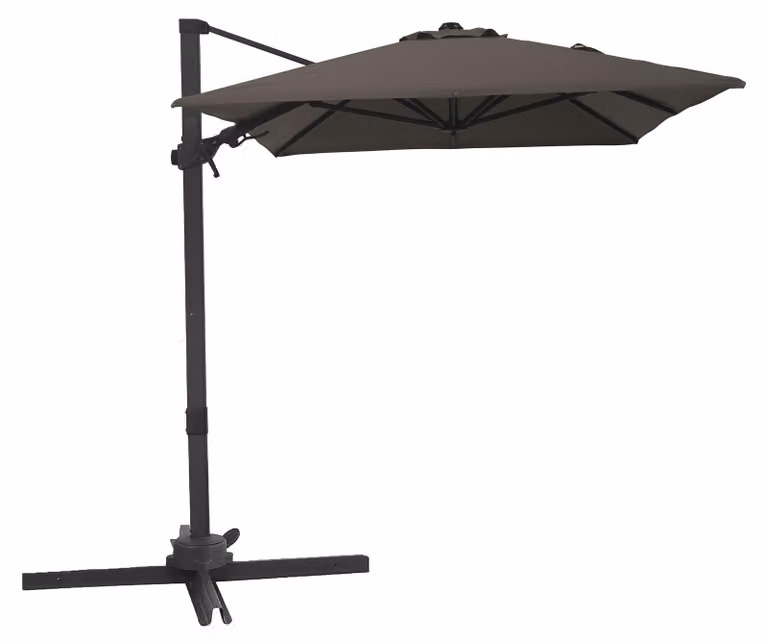 AXI Nyra Ombrellone Decentrato Rettangolare 200 x 300 cm, Antracite/Taupe | Per giardino/terrazza con Struttura Verniciata | Base a croce, Fodera